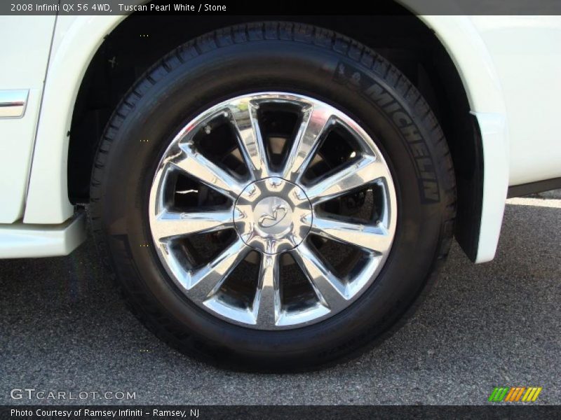 Tuscan Pearl White / Stone 2008 Infiniti QX 56 4WD