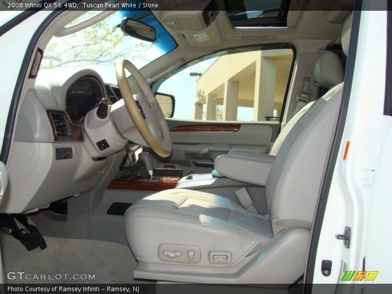 Tuscan Pearl White / Stone 2008 Infiniti QX 56 4WD