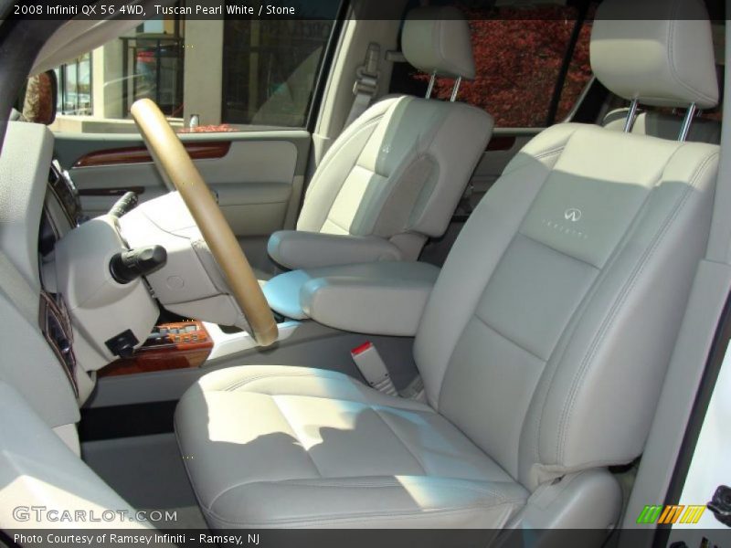 Tuscan Pearl White / Stone 2008 Infiniti QX 56 4WD