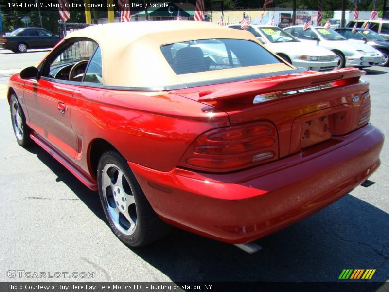 Rio Red / Saddle 1994 Ford Mustang Cobra Convertible
