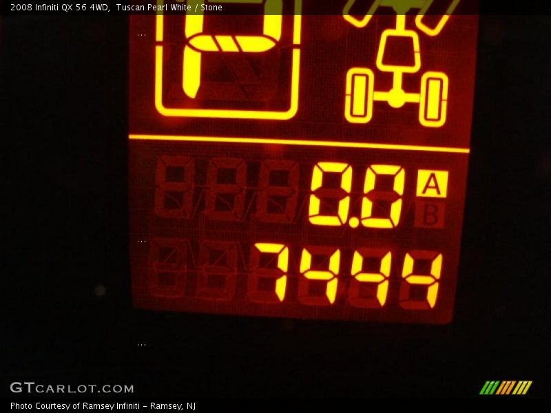 Tuscan Pearl White / Stone 2008 Infiniti QX 56 4WD