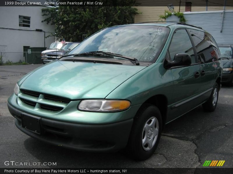 Alpine Green Pearlcoat / Mist Gray 1999 Dodge Caravan
