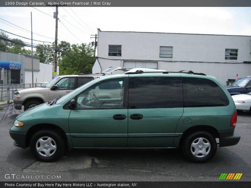 Alpine Green Pearlcoat / Mist Gray 1999 Dodge Caravan