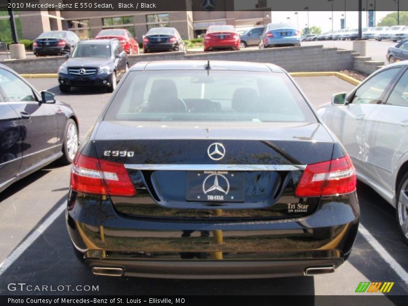 Black / Black 2010 Mercedes-Benz E 550 Sedan