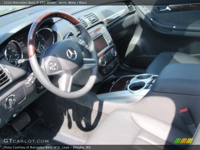 Arctic White / Black 2010 Mercedes-Benz R 350 4Matic