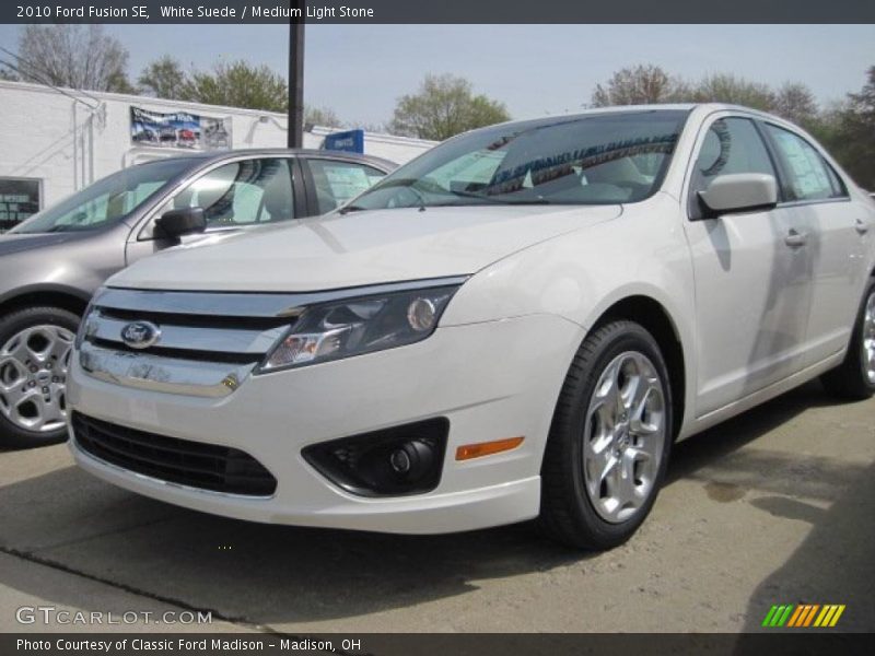 White Suede / Medium Light Stone 2010 Ford Fusion SE