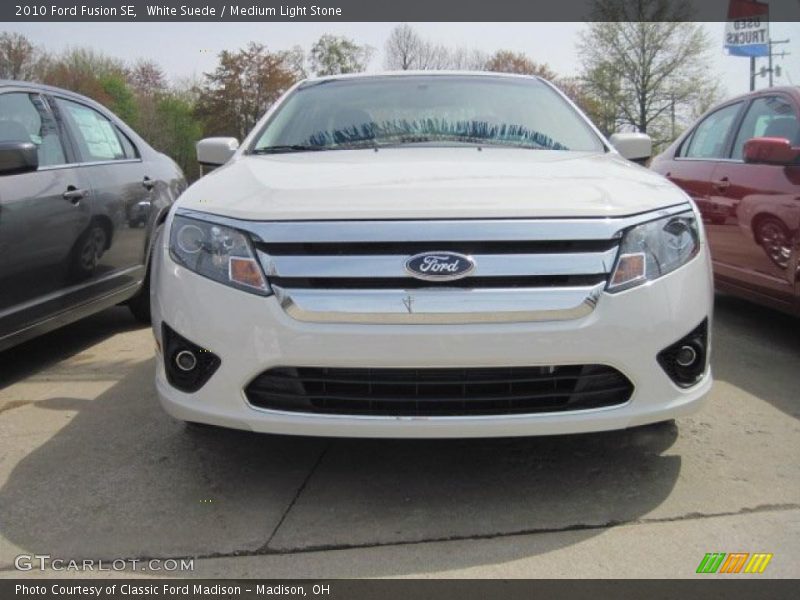White Suede / Medium Light Stone 2010 Ford Fusion SE