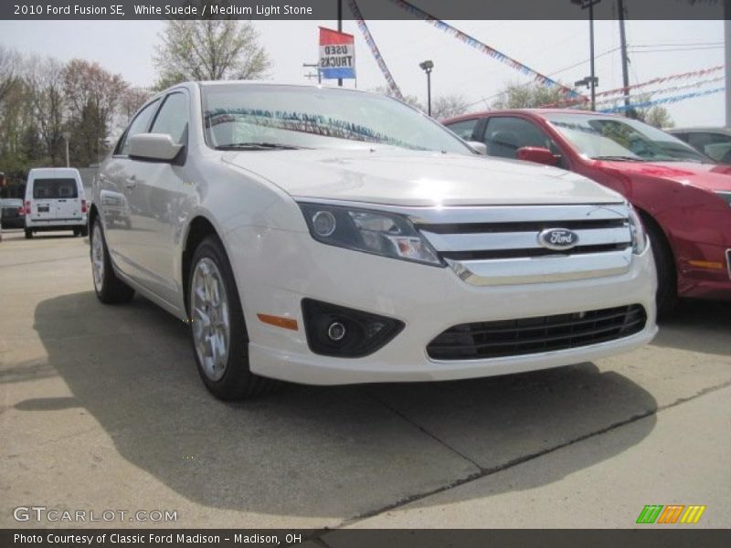 White Suede / Medium Light Stone 2010 Ford Fusion SE