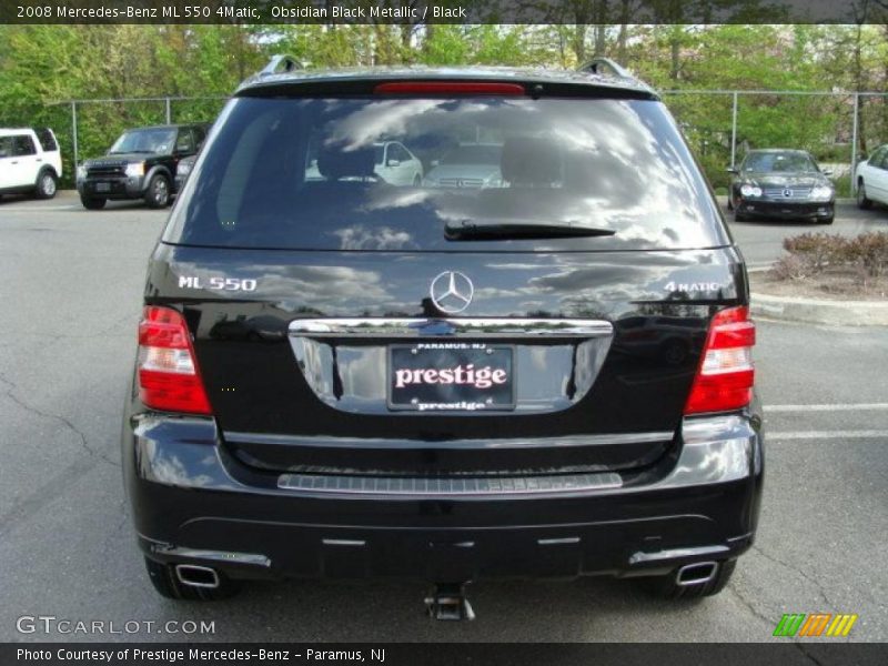Obsidian Black Metallic / Black 2008 Mercedes-Benz ML 550 4Matic