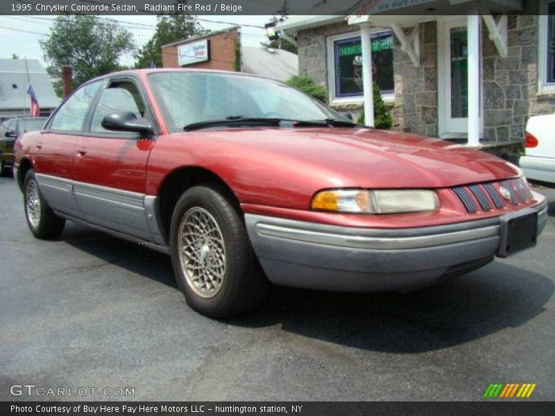 Radiant Fire Red / Beige 1995 Chrysler Concorde Sedan