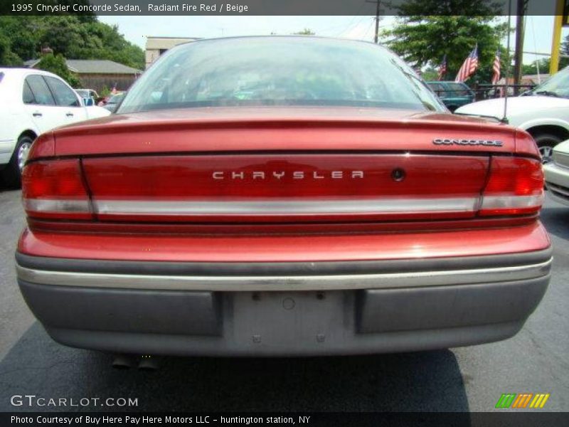 Radiant Fire Red / Beige 1995 Chrysler Concorde Sedan