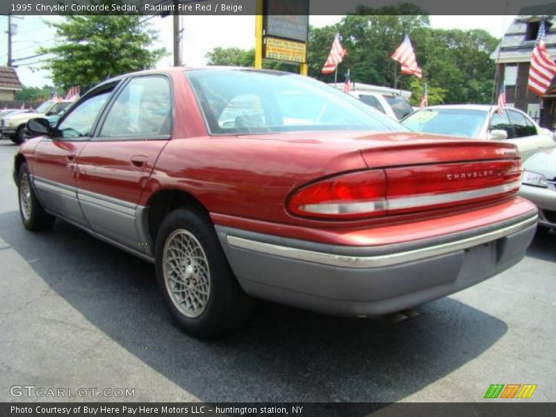 Radiant Fire Red / Beige 1995 Chrysler Concorde Sedan