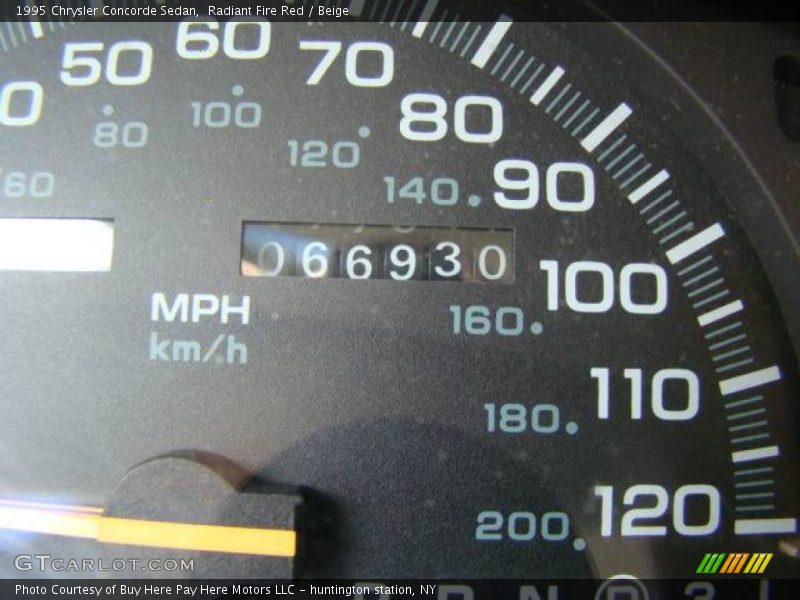 Radiant Fire Red / Beige 1995 Chrysler Concorde Sedan