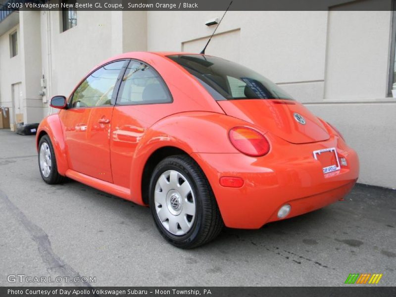 Sundown Orange / Black 2003 Volkswagen New Beetle GL Coupe