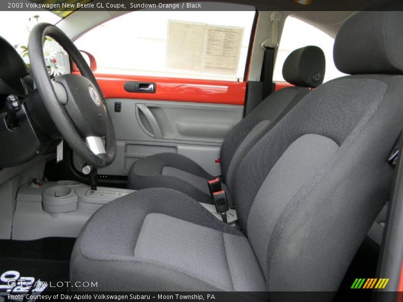 Sundown Orange / Black 2003 Volkswagen New Beetle GL Coupe