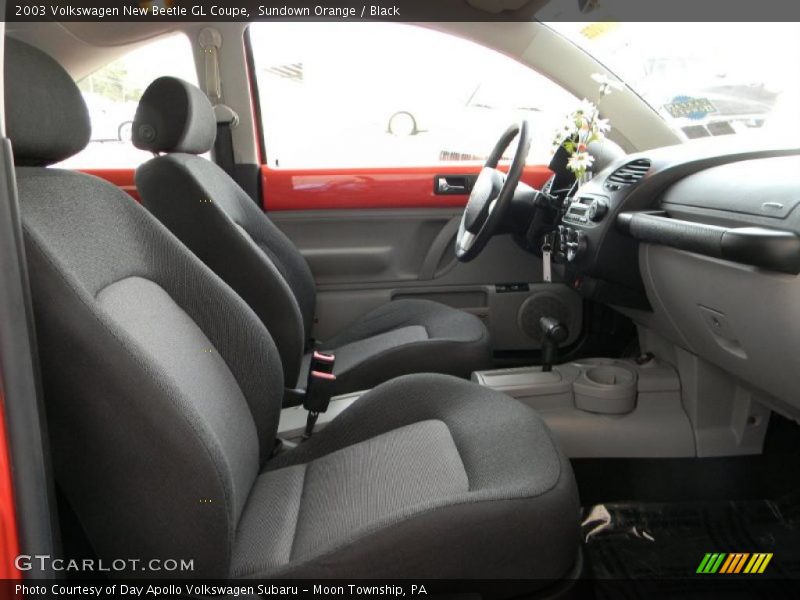 Sundown Orange / Black 2003 Volkswagen New Beetle GL Coupe
