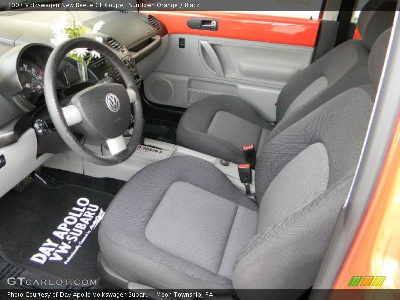 Sundown Orange / Black 2003 Volkswagen New Beetle GL Coupe
