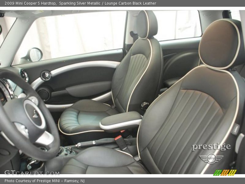 Sparkling Silver Metallic / Lounge Carbon Black Leather 2009 Mini Cooper S Hardtop