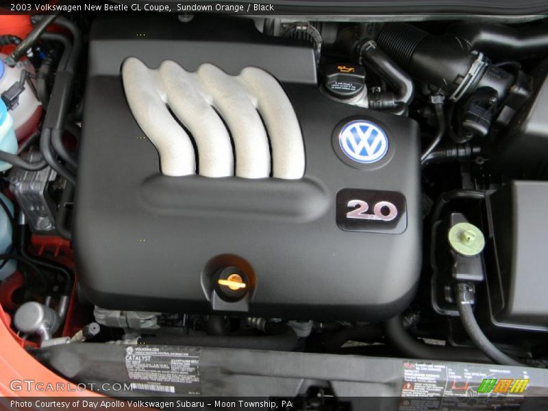 Sundown Orange / Black 2003 Volkswagen New Beetle GL Coupe
