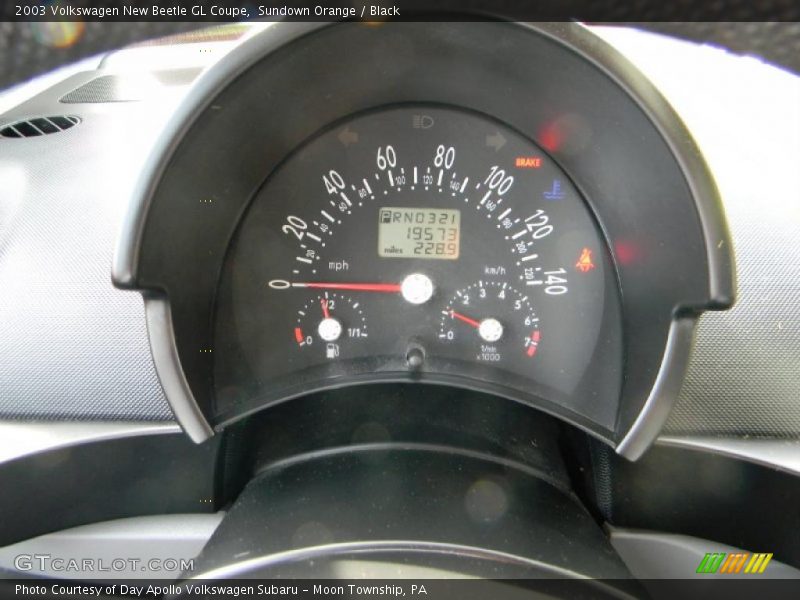 Sundown Orange / Black 2003 Volkswagen New Beetle GL Coupe