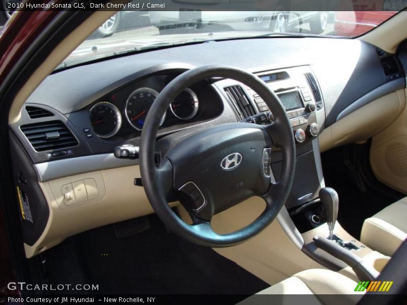 Dark Cherry Red / Camel 2010 Hyundai Sonata GLS