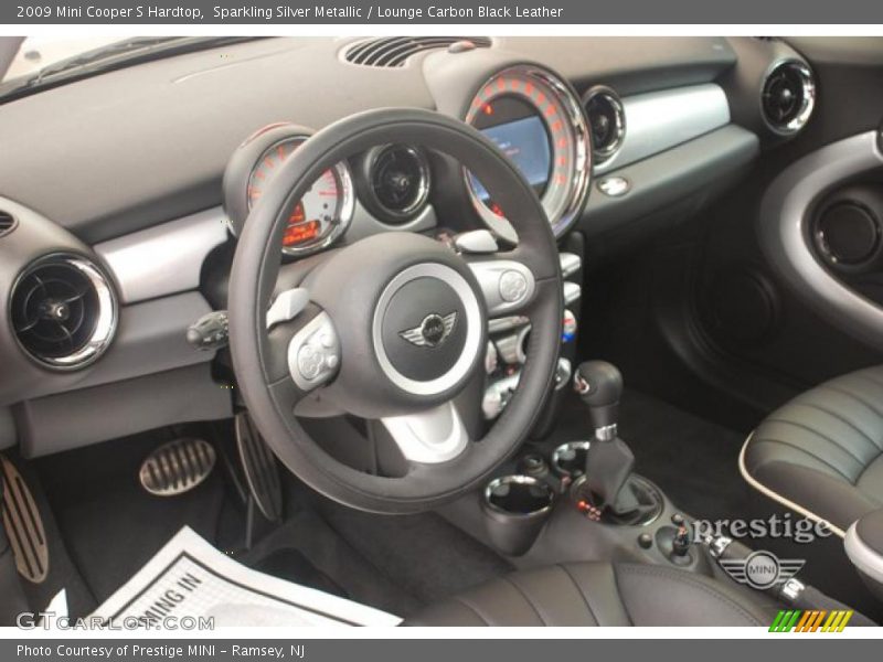 Sparkling Silver Metallic / Lounge Carbon Black Leather 2009 Mini Cooper S Hardtop