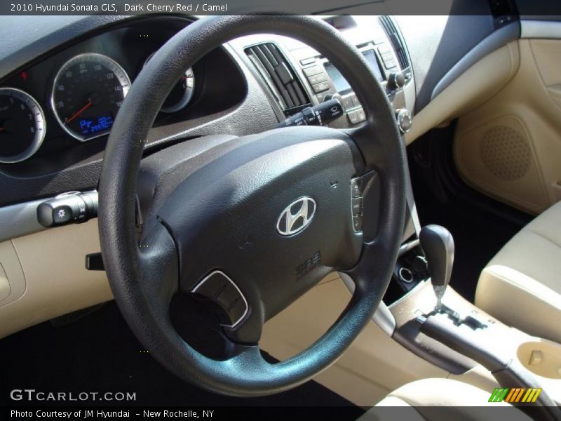 Dark Cherry Red / Camel 2010 Hyundai Sonata GLS