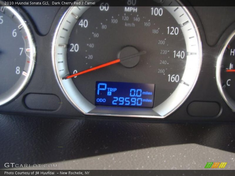 Dark Cherry Red / Camel 2010 Hyundai Sonata GLS