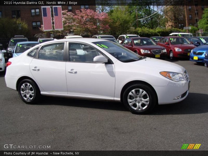 Nordic White / Beige 2010 Hyundai Elantra GLS