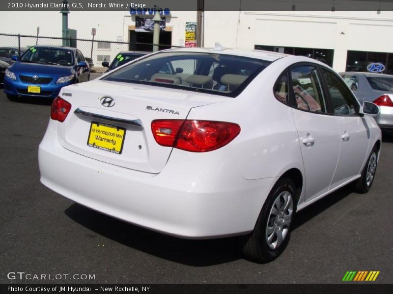 Nordic White / Beige 2010 Hyundai Elantra GLS