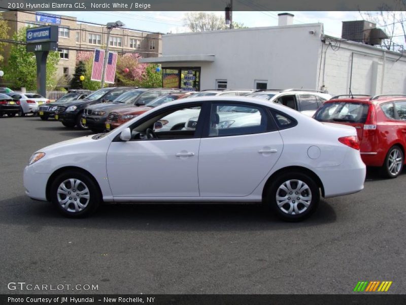 Nordic White / Beige 2010 Hyundai Elantra GLS