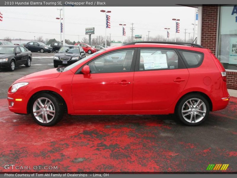 Chilipepper Red / Black 2010 Hyundai Elantra Touring SE