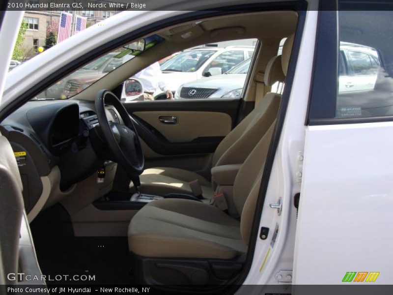 Nordic White / Beige 2010 Hyundai Elantra GLS