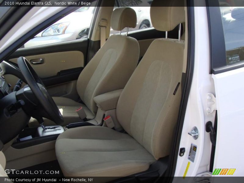 Nordic White / Beige 2010 Hyundai Elantra GLS