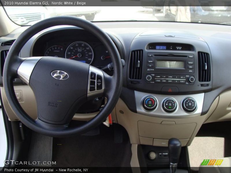 Nordic White / Beige 2010 Hyundai Elantra GLS