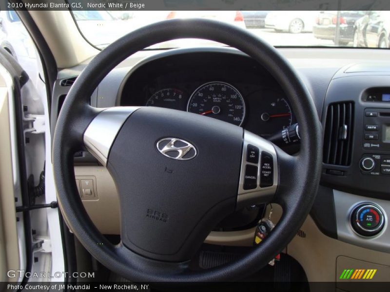Nordic White / Beige 2010 Hyundai Elantra GLS