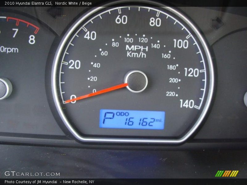 Nordic White / Beige 2010 Hyundai Elantra GLS