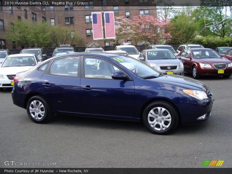 Regatta Blue / Gray 2010 Hyundai Elantra GLS
