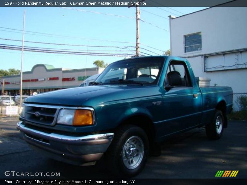 Cayman Green Metallic / Medium Graphite 1997 Ford Ranger XL Regular Cab