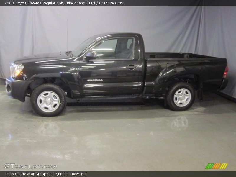 Black Sand Pearl / Graphite Gray 2008 Toyota Tacoma Regular Cab