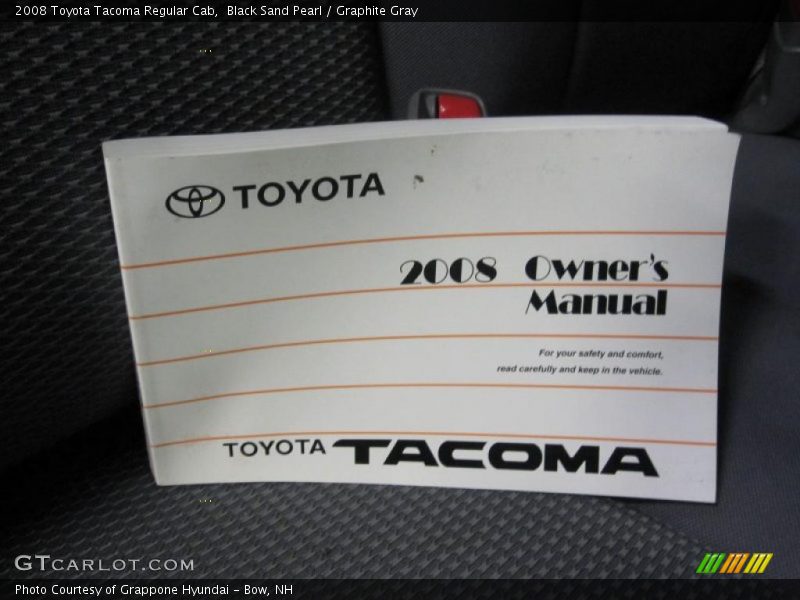 Black Sand Pearl / Graphite Gray 2008 Toyota Tacoma Regular Cab
