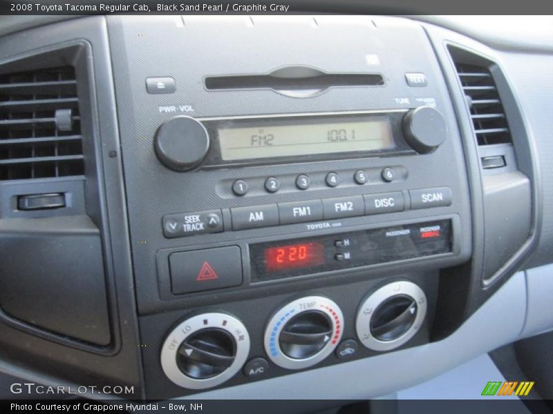 Black Sand Pearl / Graphite Gray 2008 Toyota Tacoma Regular Cab