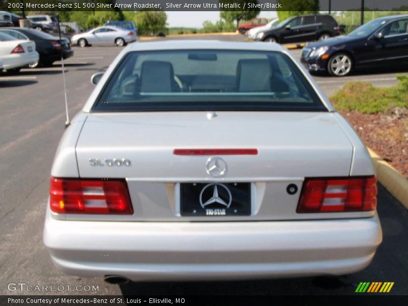 Silver Arrow Ultra Metallic / Silver/Black 2002 Mercedes-Benz SL 500 Silver Arrow Roadster