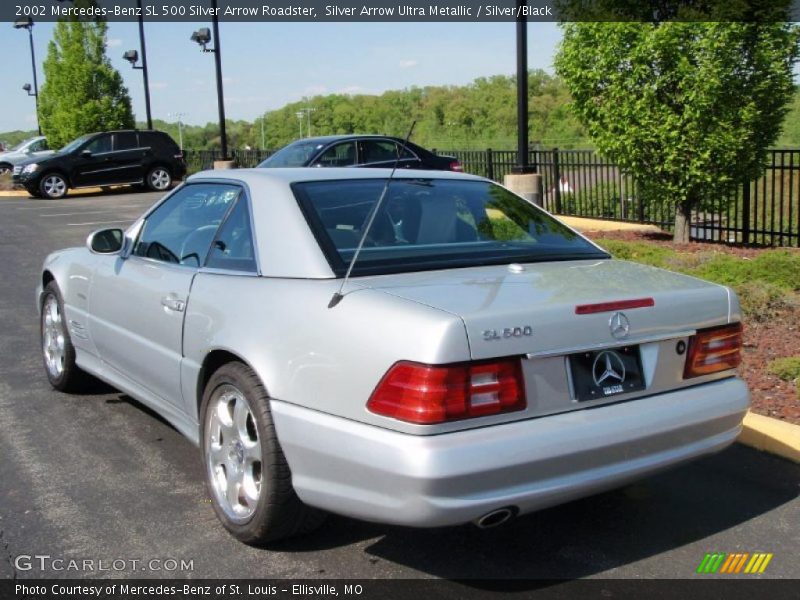 Silver Arrow Ultra Metallic / Silver/Black 2002 Mercedes-Benz SL 500 Silver Arrow Roadster