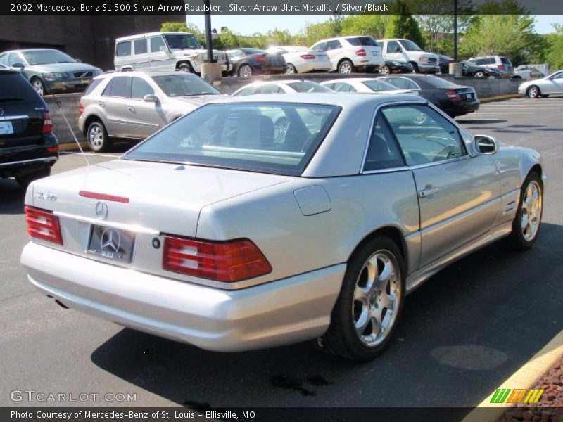 Silver Arrow Ultra Metallic / Silver/Black 2002 Mercedes-Benz SL 500 Silver Arrow Roadster