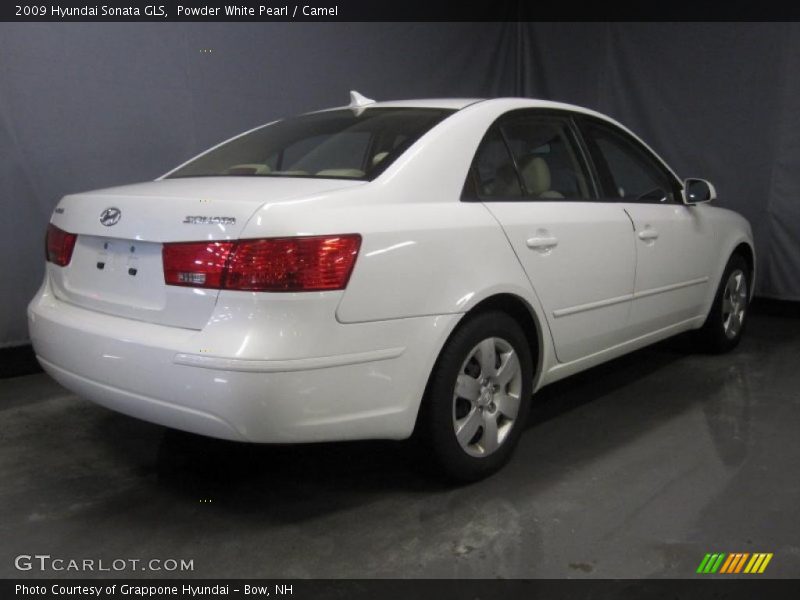 Powder White Pearl / Camel 2009 Hyundai Sonata GLS
