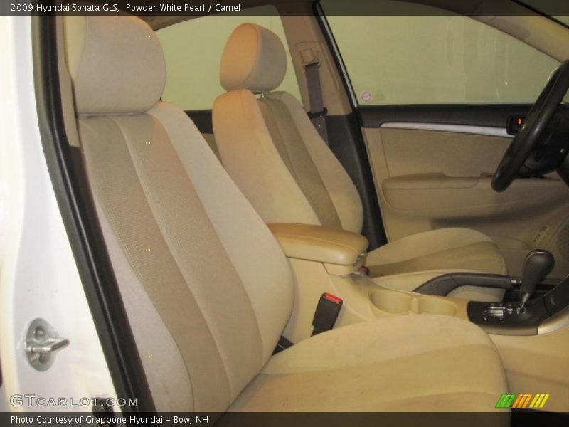Powder White Pearl / Camel 2009 Hyundai Sonata GLS