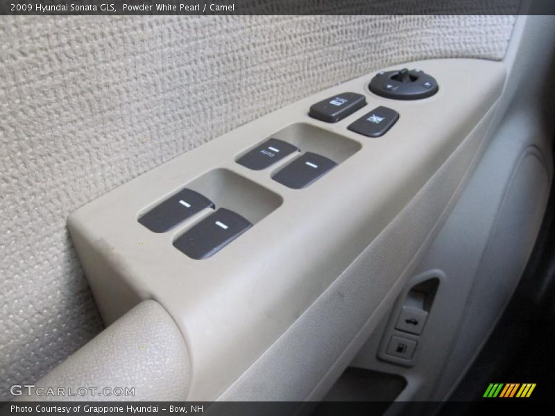 Powder White Pearl / Camel 2009 Hyundai Sonata GLS