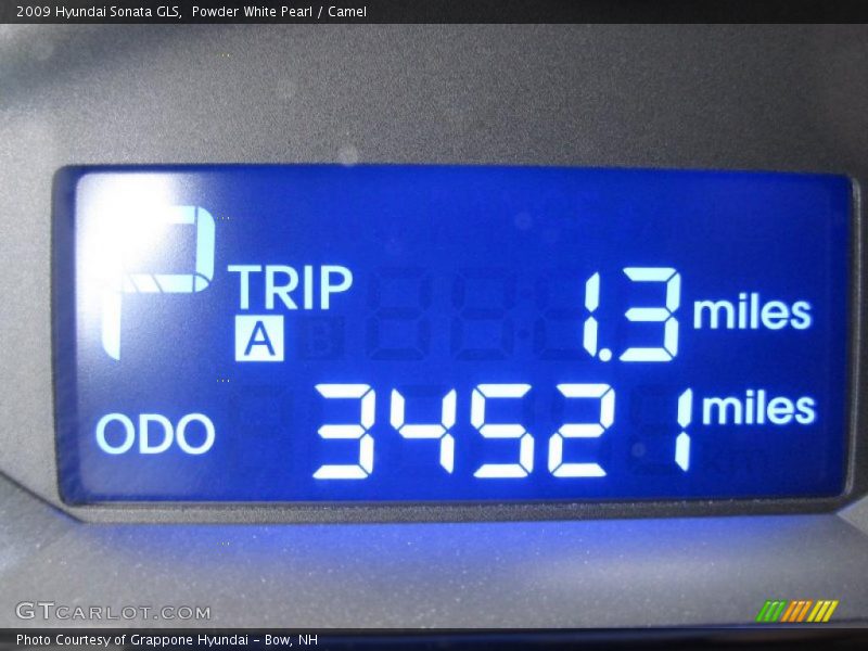 Powder White Pearl / Camel 2009 Hyundai Sonata GLS