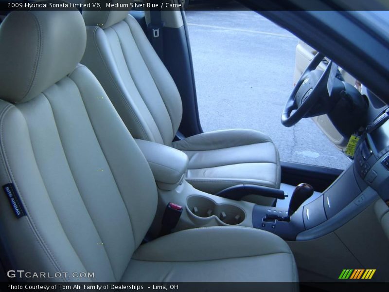 Medium Silver Blue / Camel 2009 Hyundai Sonata Limited V6